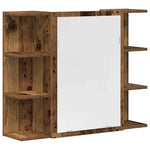 ZNTS 3 Piece Bathroom Furniture Set Old Wood Engineered Wood 3328567
