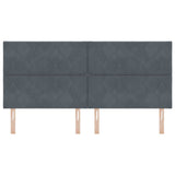 Headboard Height Adjustable Dark grey 200 cm Velvet 3337959