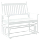 Glider Bench White 118x70x104.5 cm Solid Wood Poplar 4008868