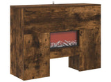 Electric Fireplace Smoked Oak 75 x 24.5 x 75 cm Engineered wood 8020772