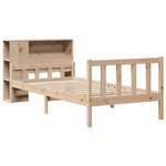 ZNTS Bookcase Bed without Mattress 100x200 cm Solid Wood Pine 3322111