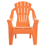 Garden Chairs 2 pcs for Children Orange 37x34x44cm PP Wooden Look 364742