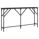 Console Table Black 140x23x75 cm Engineered Wood 837772