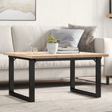 Coffee Table O-Frame 80x80x45.5 cm Solid Wood Pine and Steel 3282729