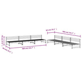 6 Piece Garden Lounge Set White Solid Wood Pine 3186607