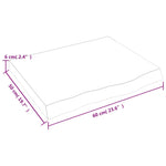 Bathroom Countertop 60x50x cm Untreated Solid Wood 3156013