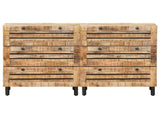 Storage Cabinets 2 pcs Brown 60 x 33.5 x 75 cm Solid Mango Wood 3310163