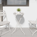 Garden Table Folding White 50 x 50 x 72 cm Metal 42010321