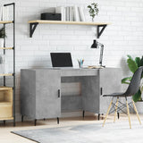 Desk Concrete Grey 140x50x75 cm Engineered Wood 829568
