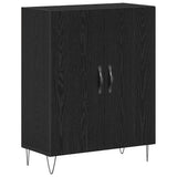 Highboard 2 pcs Black Oak Engineered Wood 3333093