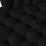 Slipper Chair Black 56.5 x 70 x 110 cm Fabric 42020680