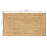 Area Rugs Natural 80 x 200 cm Jute 42010389
