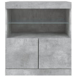 Sideboard with LED Lights Concrete Grey 60x37x67 cm 836654
