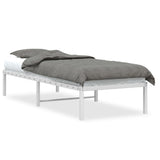 Metal Bed Frame without Mattress White 80x200cm 373664
