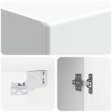 Cabinet Set 2 pcs High Gloss White Engineered Wood 3416875