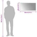 LED Bathroom Mirror Transparent 80 x 40 cm Tempered Glass 42045816