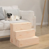 Pet Stair 40x37.5x35 cm Solid Wood Pine 822461