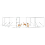 Outdoor Dog Kennel Silver 6x10x2 m Galvanised Steel 3190461