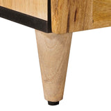 Bedside Cabinet Natural 40 x 33.5 x 46 cm Solid Mango Wood 4018256