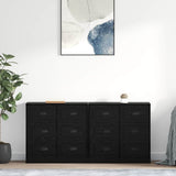 Sideboards 2 pcs Black Oak 70 x 35.5 x 67.5 cm Engineered Wood 3402667