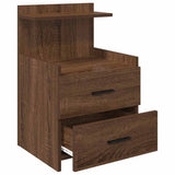 Bedside Cabinets 2 pcs with 2 Drawers Brown Oak 40x36.5x62 cm 858645