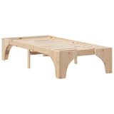 Bed Frame Brown 90 x 190 cm Solid Pine Wood 873010