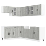 11 Piece Kitchen Cabinet Set "Kalmar" Grey Sonoma Engineered Wood 3314887