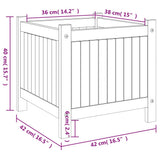 Garden Planter with Liner 42x42x40 cm Solid Wood Acacia 366434