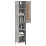 Highboard Concrete Grey 34,5x34x180 cm Engineered Wood 3200341