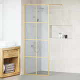 Walk-in Shower Wall Gold 80 x 195 cm Tempered Glass 42022057