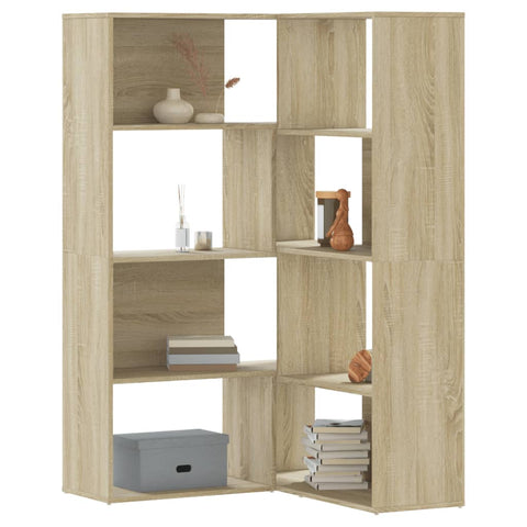 Corner Bookcase 4-Tier Sonoma Oak 85x85x140 cm Engineered Wood 3307812