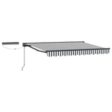 Electric Retractable Awning Anthracite and White 3.5 x 2 m 3421966