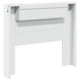 Storage Headboard with LED White Engineered Wood 3418662