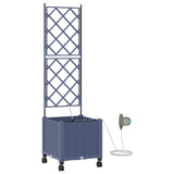 Garden Planter with Irrigation&Wheels Grey 40 x 40 x 148 cm PP 3422951