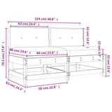Middle Sofas with Cushions 2 pcs Solid Wood Douglas 825581
