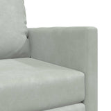Folding Sofa Bed Light Grey 74 x 77 x 81 cm Velvet 42030486