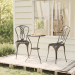 ZNTS 3 Piece Bistro Set Cast Aluminium Black 317754