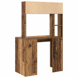Desk with Shelf Old Wood 91 x 50 x 149 cm Engineered Wood 869264