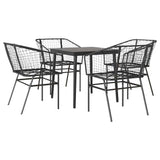 Garden Dining Set Black 3334486