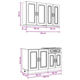 Kitchen Unit KALMAR 4 pcs Grey Sonoma Engineered Wood 3438301