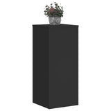 Plant Stands 2 pcs Black 30x30x70 cm Engineered wood 852925