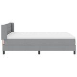 Box Spring Bed with Headboard Light Grey 200 x 140 cm Fabric 3341041