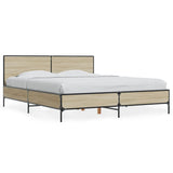 Bed Frame without Mattress Sonoma Oak 150x200 cm 3280003