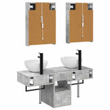 Bathroom Cabinet Set 5 pcs Concrete Grey Engineered Wood 3406290