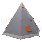 Tipi Tent Water-Resistant 3-Person Grey and Orange 42042208