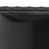 Garden Planter with 2 Pots Black 72x30x32 cm Poly Rattan 366422