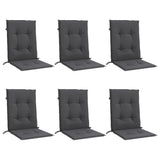 Lowback Chair Cushions 6 pcs Melange Anthracite 100x50x4 cm Fabric 4002444