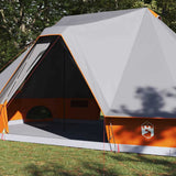 Tipi Tent with Roof Grey and Orange 680 x 430 x 270 cm Taffeta 42000962