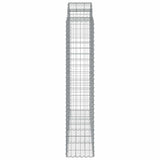 Arched Gabion Baskets 7 pcs 200x50x200/220 cm Galvanised Iron 3146430