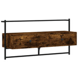 TV Cabinet Wall-mounted Smoked Oak 100.5x30x51 cm Engineered Wood 833460